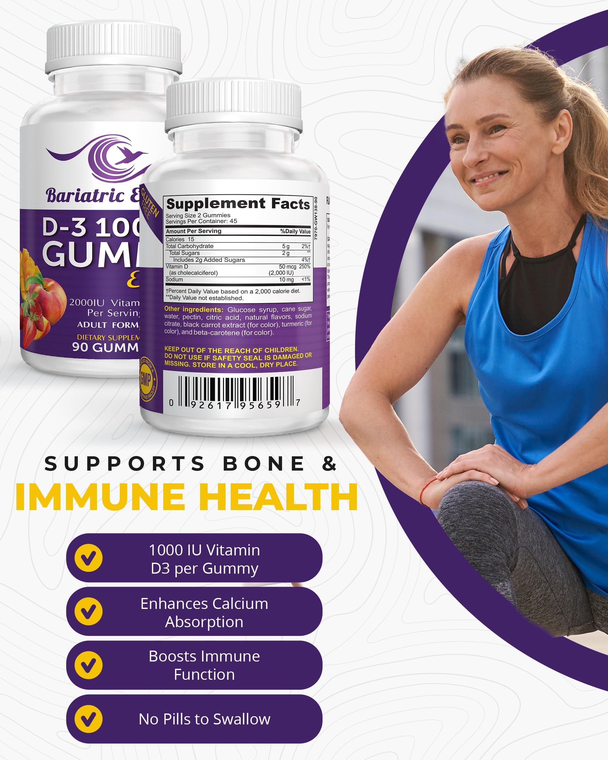 Bariatric Food Expert Bariatric Expert D3 Vitamin Fast-Melting Dietary Supplement for Adults Post Bariatric Surgery, 90 Count