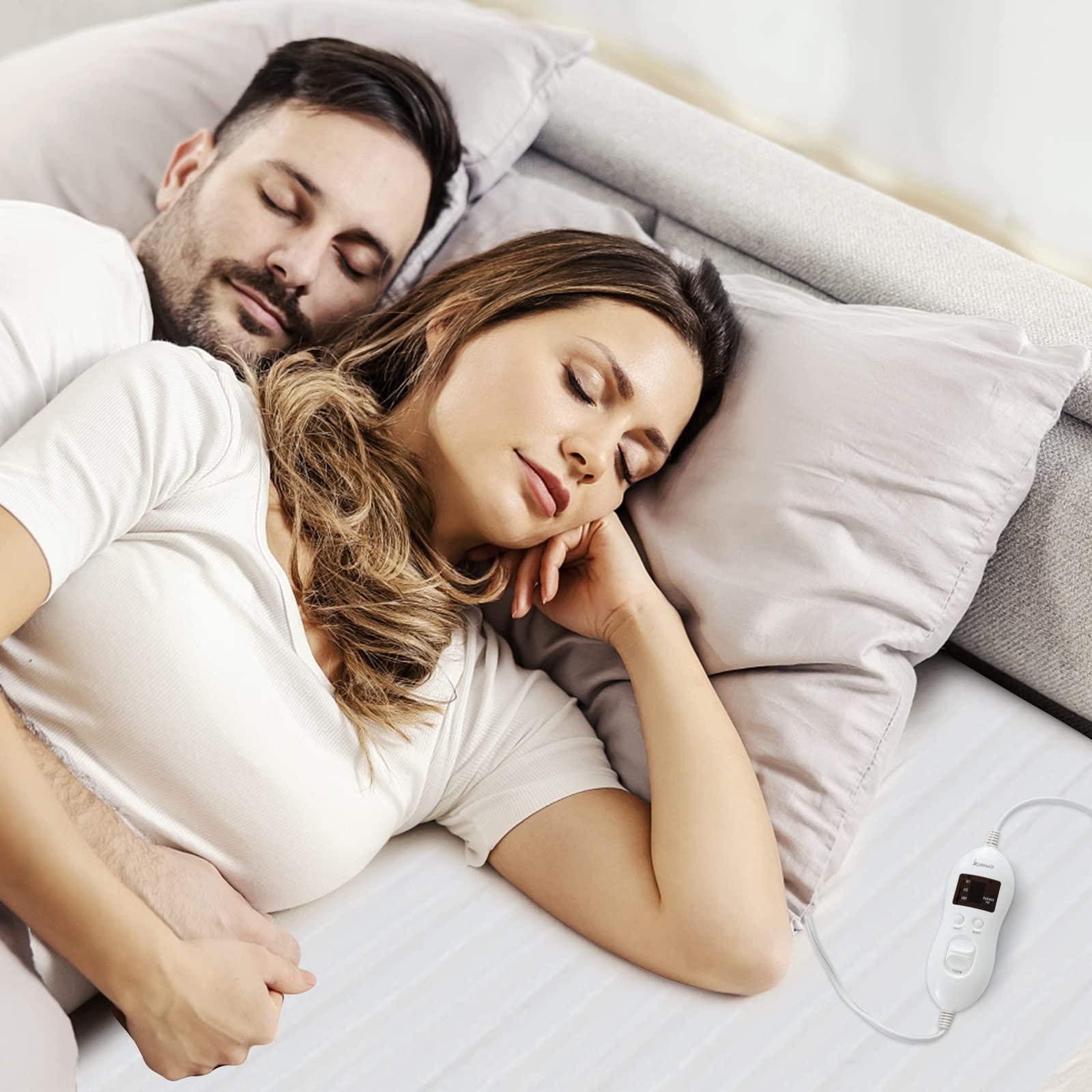 GORELAX GORELAX?Heated Mattress Pad King Size, Electric Mattress Pad Cover with Dual Control, 8 Heating Settings & 4 Auto Shut Off Settings, Bed Warmer with Deep Pocket, Machine Washable, Fits Up to 16 Inch