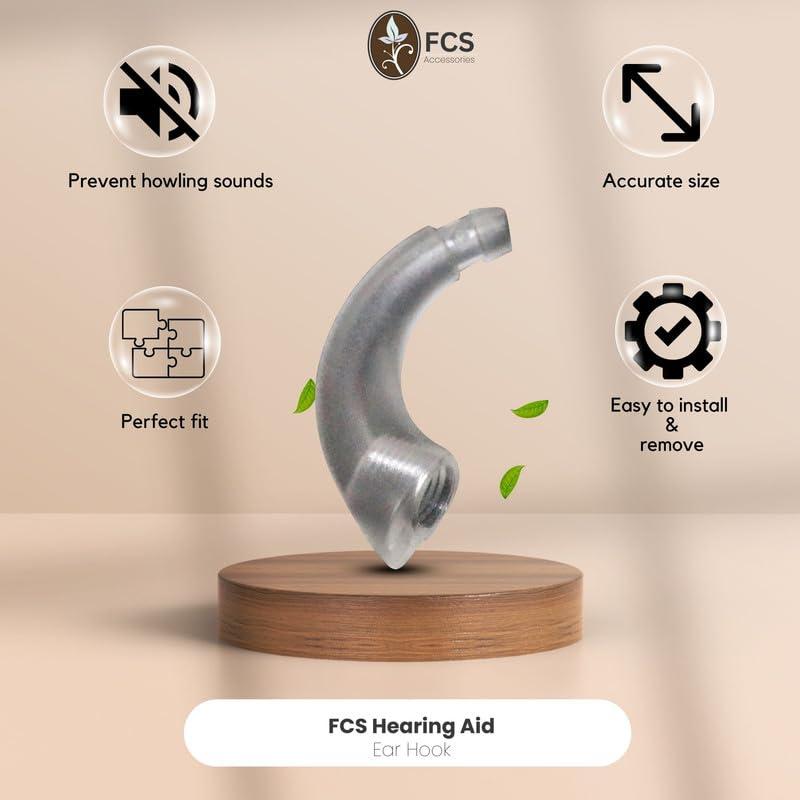 FCS FCS Hearing Devices Ear Hook for Siemens Signia Lotus Fun SP BTE- Replacement Accessories | Hearing Devices | Easy Install | Durable ABS | Anti-Howling Ear Hook
