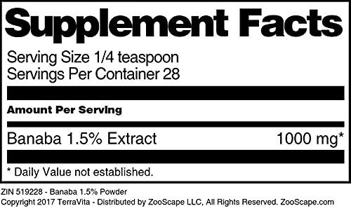 TerraVita Banaba 1.5% Powder (1 oz, ZIN: 519228) - 3 Pack