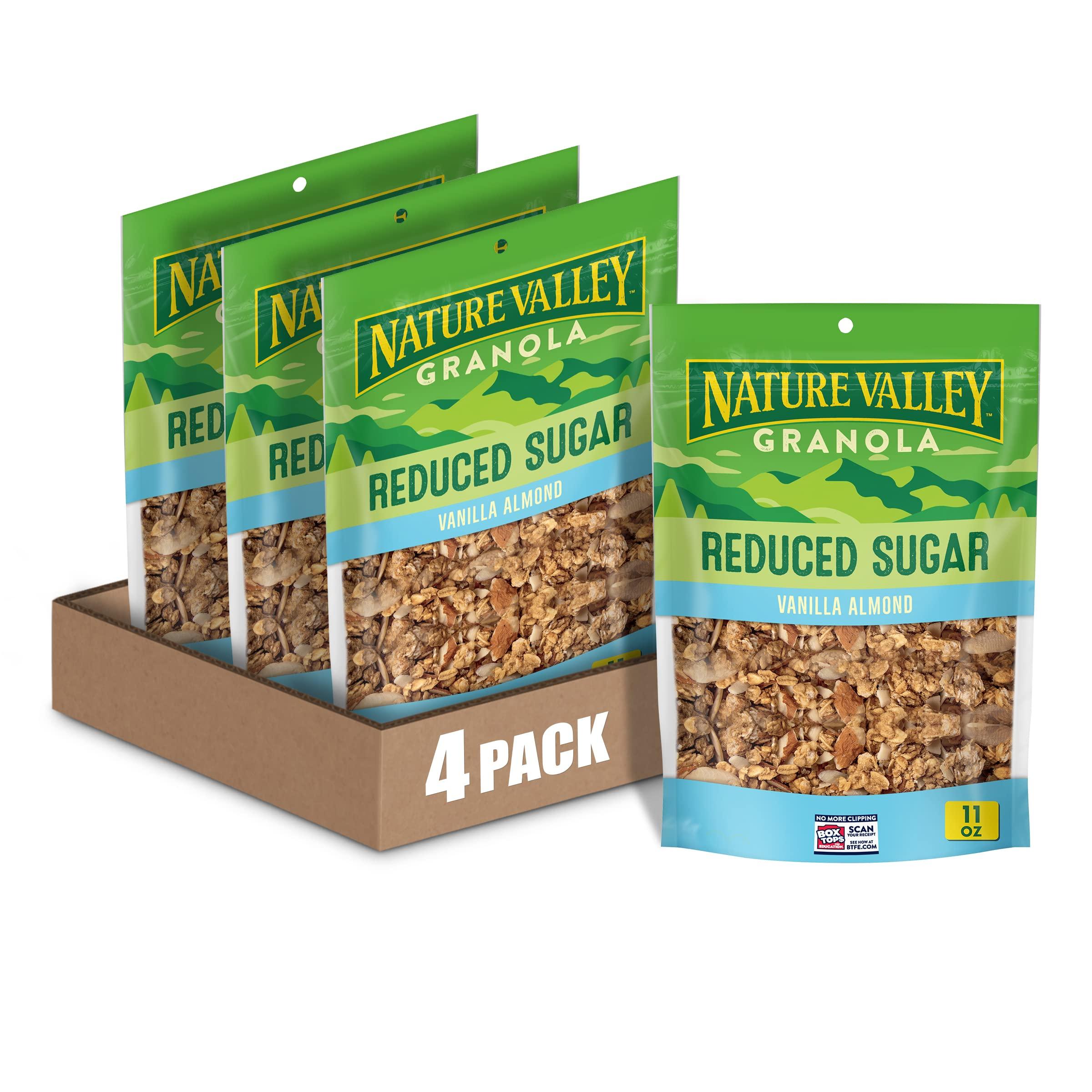 Nature Valley Nature Valley Vanilla Almond Reduced Sugar Granola, 11 OZ Bag (Pack of 4)