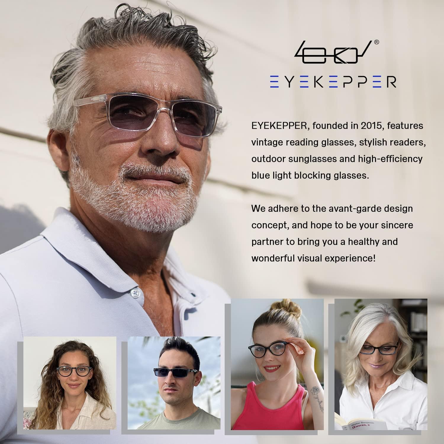 Eyekepper Eyekepper Blue Light Blocking Glasses with Yellow Filter Lens - Square Large Lens Computer Eyeglasses - Transparent