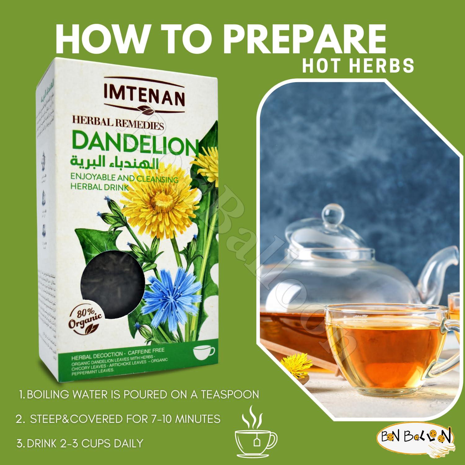 Ala Imtenan And Organic Drink Herbal Dandelion Herbal Drink Bag Herbals Herb Herbs Non Gmo No Additives No Artificial Coloring No Caffeine Kosher Halal (1.23 oz / 35 gm)