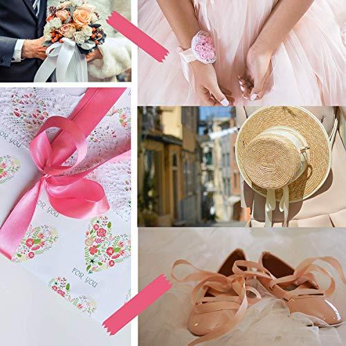 Trimming Shop Trimming Shop 50mm x 10 Metres Double Sided Satin Polyester Ribbon for Fabric, DIY Art & Crafts, Bows, Gift Wrapping, Wedding Favors & Home Decorations, Dark Silver