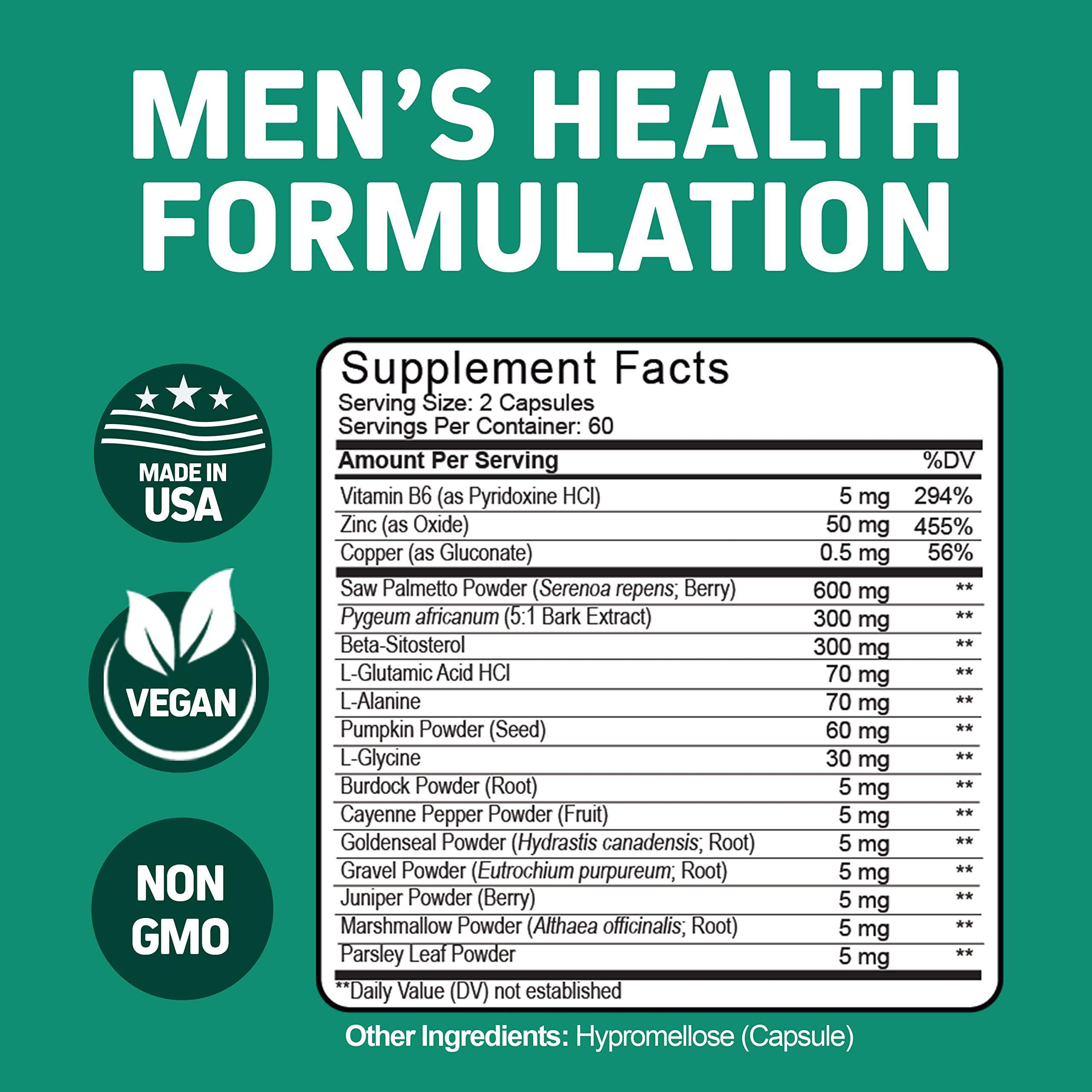 Herbtonics Foli-Tonic DHT Blocker & Hair Loss Supplement | Hair Thinning Treatment & Promotes Healthy Thicker Hair Growth - Prostate Support Supplement for Men\'s Health - Saw Palmetto & Beta Sitosterol Formula
