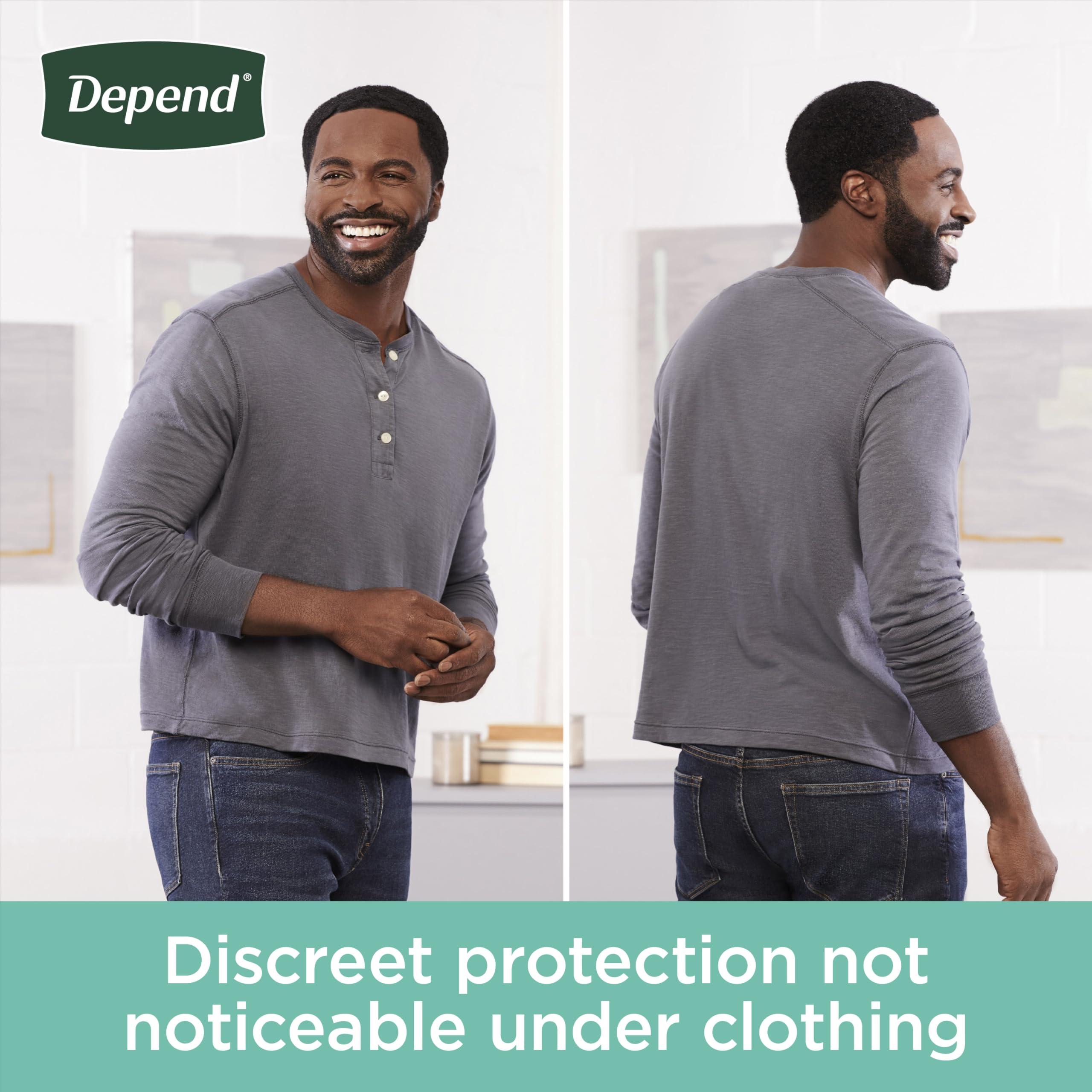 Depend Depend Fresh Protection Adult Incontinence Underwear for Men, Disposable, Maximum, Large, Grey, 17 Count, Packaging May Vary