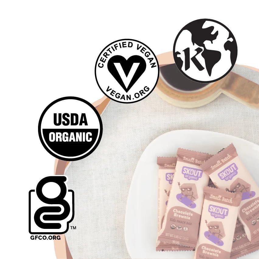 Skout Organic Skout Organic Dessert Inspired Kids Snack Bar Variety Pack (18 Pack) | Organic Kids Snack Bars | School Snacks & Lunch Snacks | Vegan & Paleo | Gluten, Dairy, Grain Free…