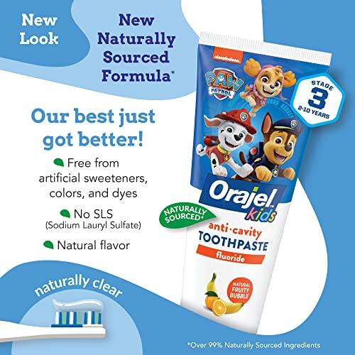 Orajel Orajel Kids Paw Patrol Anti-Cavity Fluoride Toothpaste, Natural Fruity Bubble Flavor, 4.2oz Tube