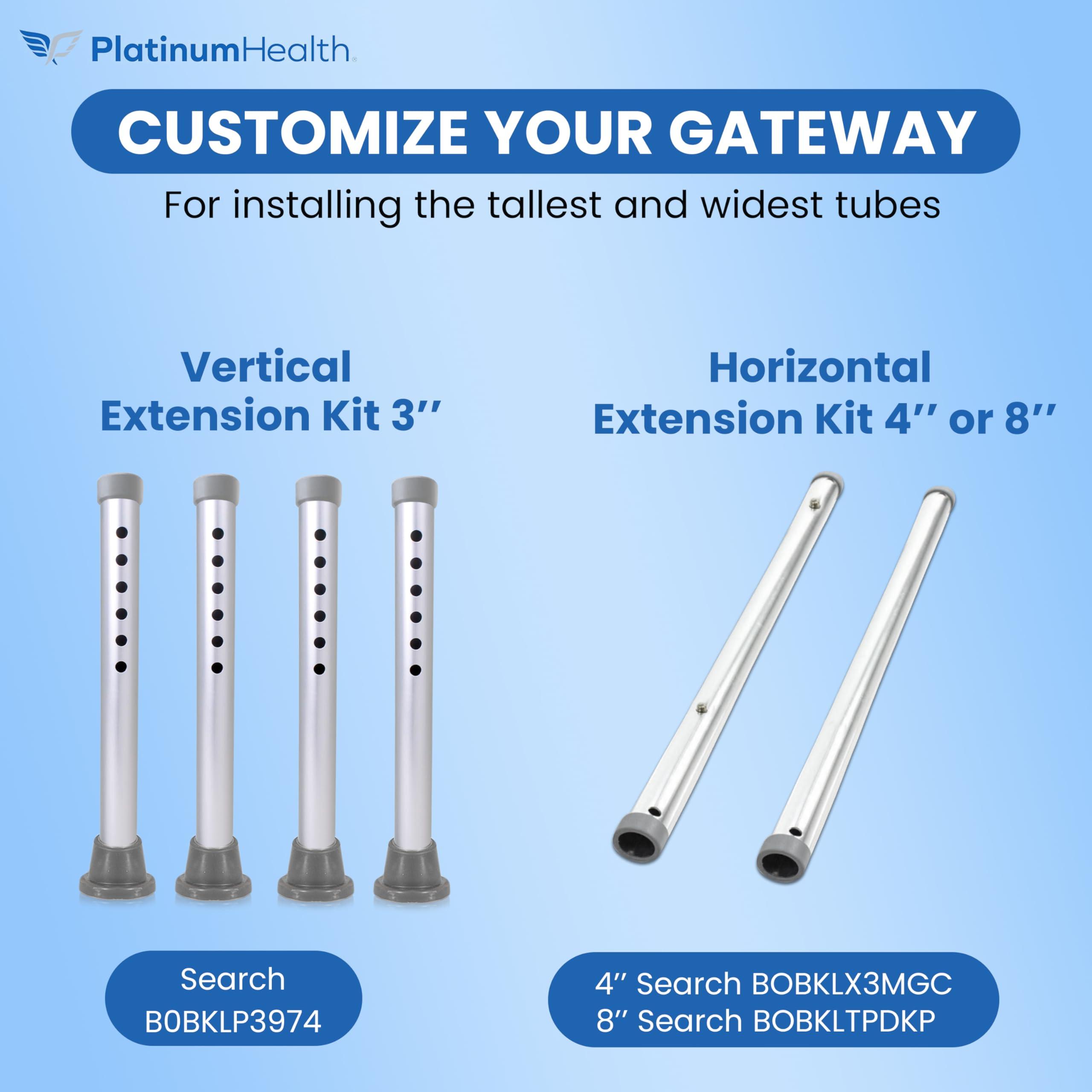 Platinum Health Platinum Health Gateway Premium Sliding Bath Transfer Bench with Swivel Seat-Padded (Blue)