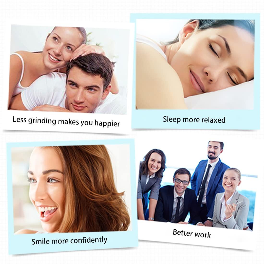 SAMOKA SAMOKA Mouth Guard for Clenching Teeth at Night,4 PCS Custom Moldable Dental Night Guard,Professional Mouth Guard for Grinding Teeth Stops Bruxism(One Size)