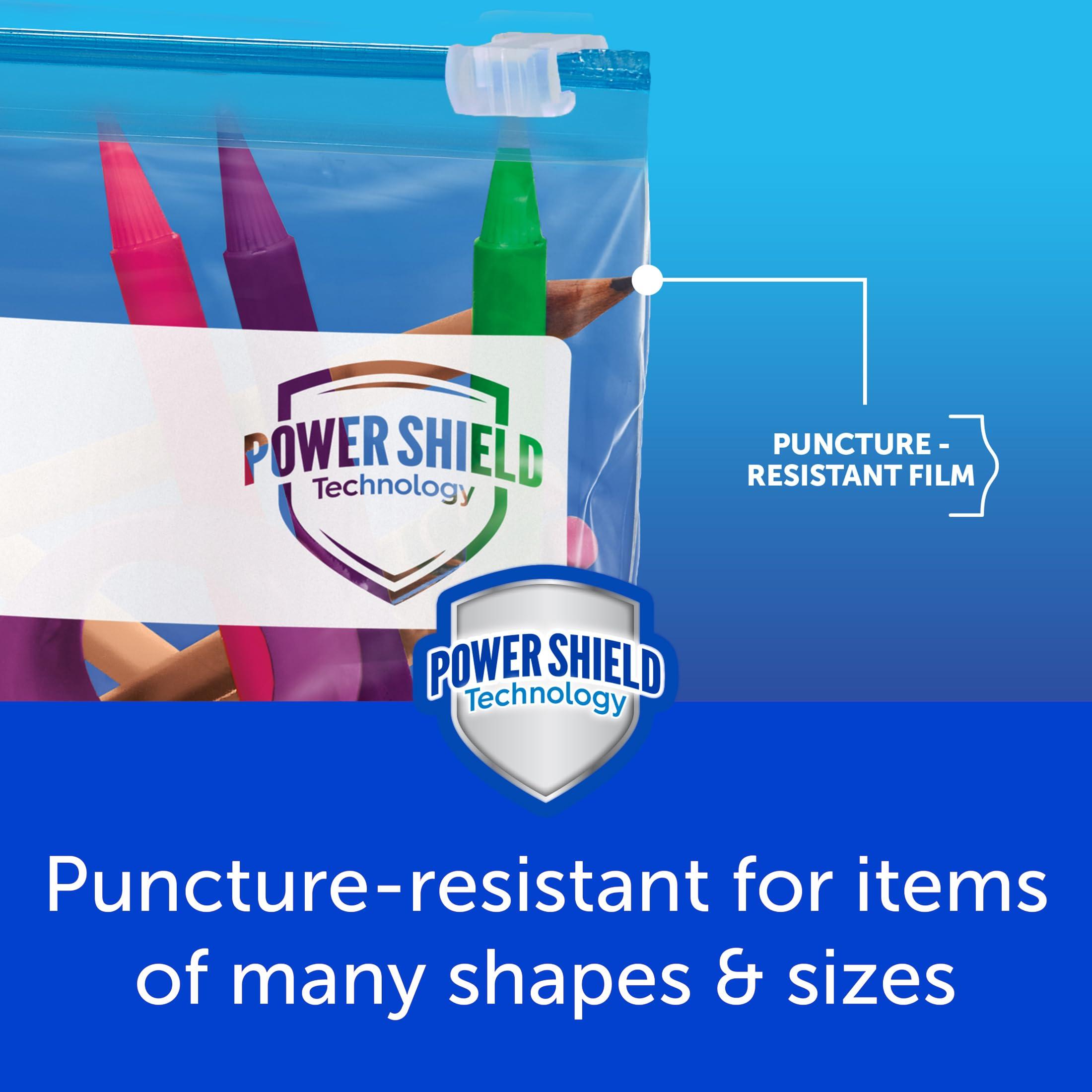 Ziploc Ziploc Quart Food Storage Freezer Slider Bags, Power Shield Technology for More Durability, 136 Bags Total