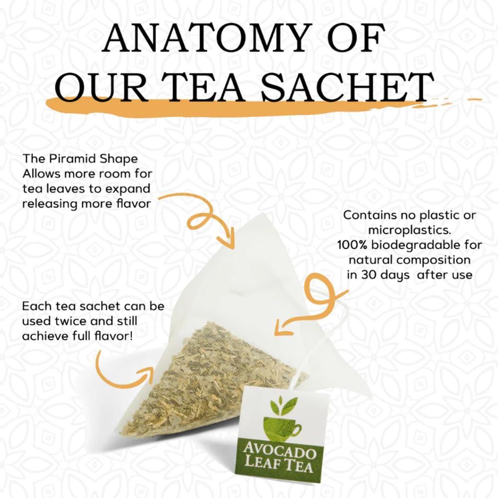 avocado leaf tea Avocado Leaf Tea Peach Blend - 2 Pack | Caffeine-free | Healthy Herbal Tea | Immune Booster | Cold Brew or Hot Tea | 30 Tea Bags - 60 Servings (Gluten Free & Non-GMO)