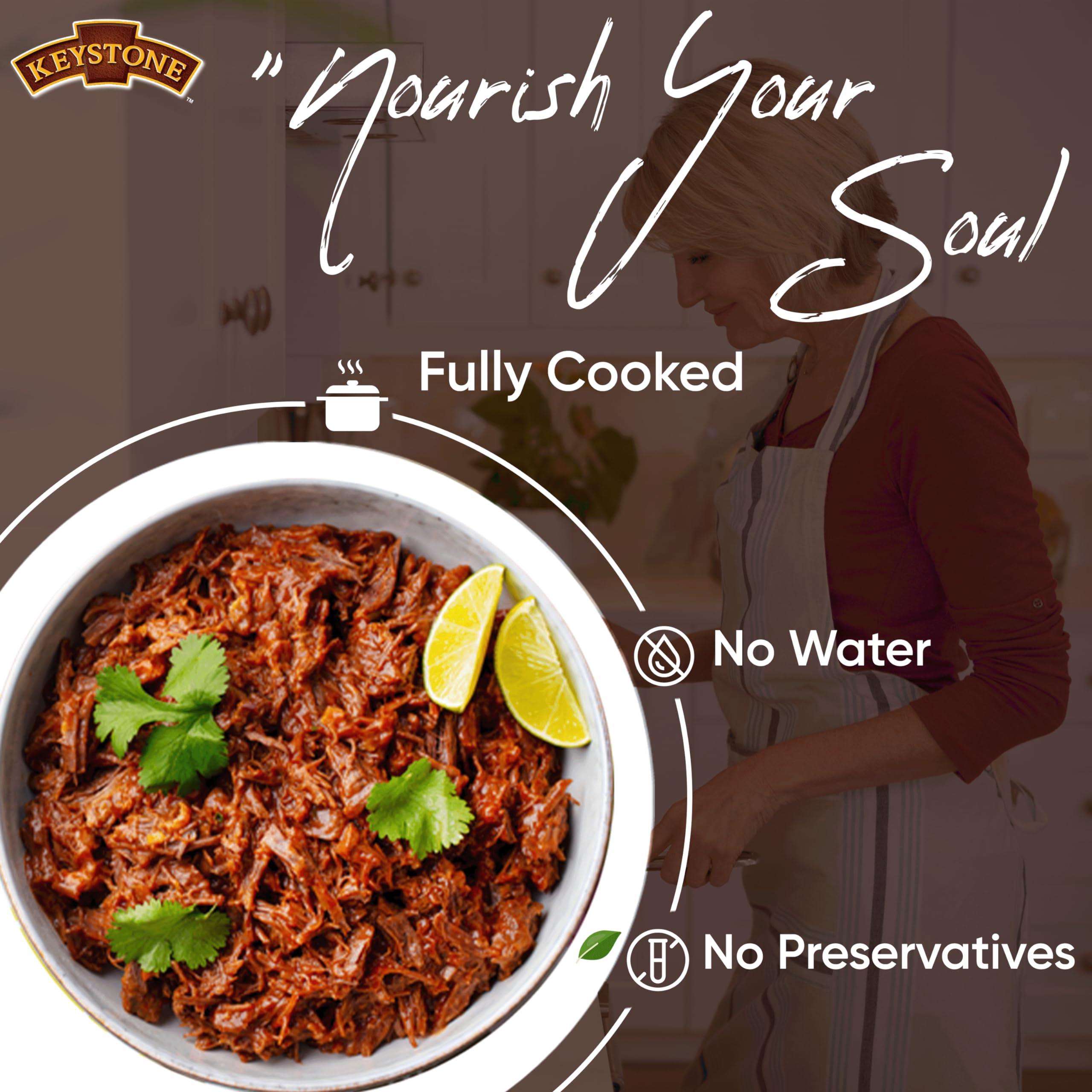 Keystone Meats Keystone Meats All Natural Canned Beef 14.5 Oz Long Shelf Life Emergency Survival Food Canned Meat | Fully Cooked Ready to Eat | Gluten Free Pack of 1