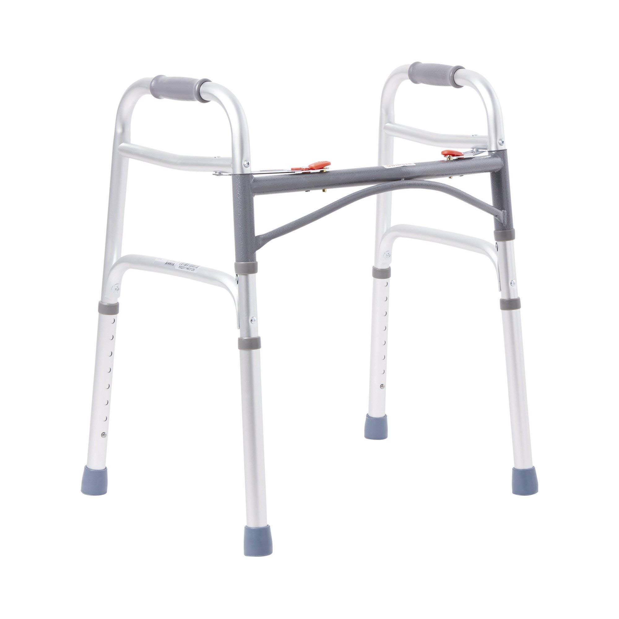 McKesson McKesson Folding Walkers, Aluminum, 32 in to 39 in, 350 lbs Weight Capacity