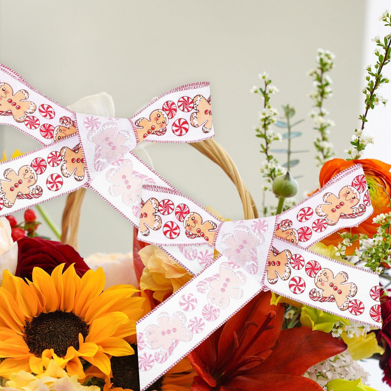 Healifty 1 Roll Handmade Wire Edge Bow Ribbon Wrapping Ribbon DIY Ribbon Christmas Tree Decorative Ribbon Xmas Ribbon Christmas Ribbon Decor Ribbons for DIY Packing Ribbons