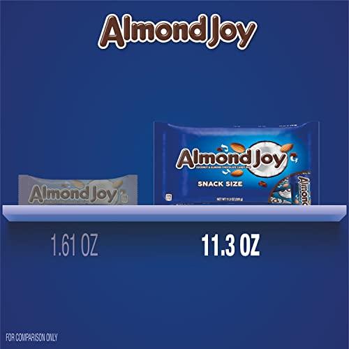 HERSHEY'S Almond Joy Coconut and Chocolate Snack Size Candy Bars Individually Wrapped Bag, 11.3 Oz