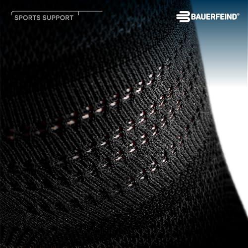 Bauerfeind Bauerfeind Sports Knee Support NBA - Officially Licensed Basketball Brace with Medical Compression - Sleeve Design with Omega Gel Pad for Pain Relief & Stabilization (Black, L)