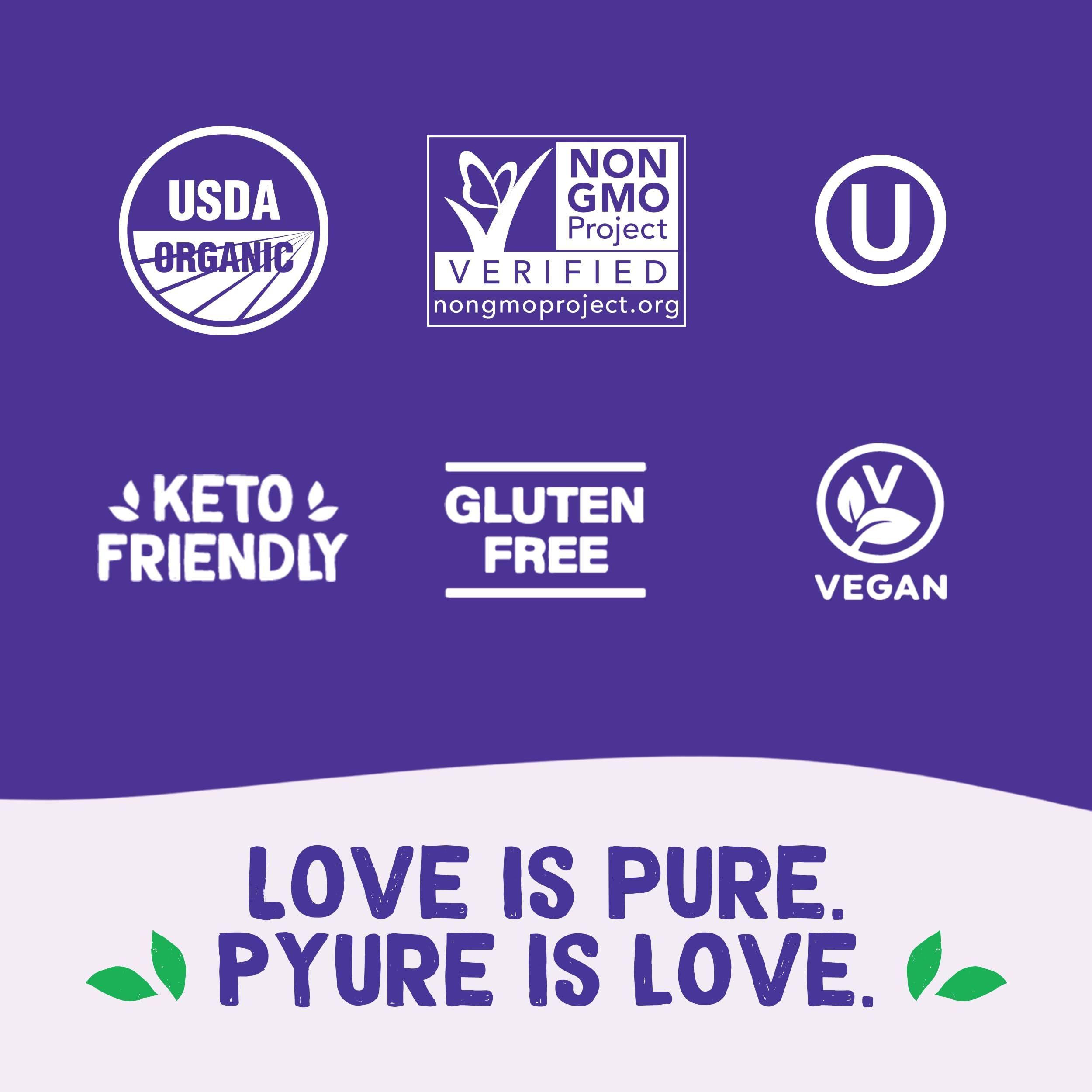 Pyure Pyure Organic Allulose Sweetener | Zero Carb, Zero Sugar, Zero Calorie | 0 Glycemic Index, No Erythritol, Gluten Free & Vegan Keto Sweetener | Plant Based Sweetener for Keto Friendly Food | 9 oz