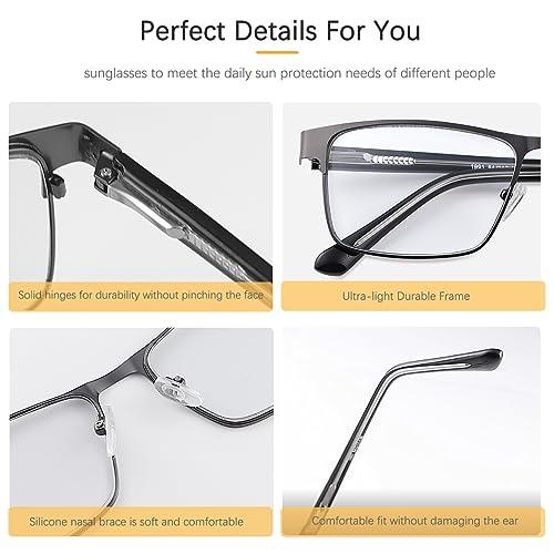 YIMI Photochromic Transition Nearsighted Distance Glasses For Men Women Spring Hinge Myopia Glasses Lightweight Negative Power Shortsighted Eyeglasses Black Full Frame Eyewear Anit UV & Glare Sunglasses