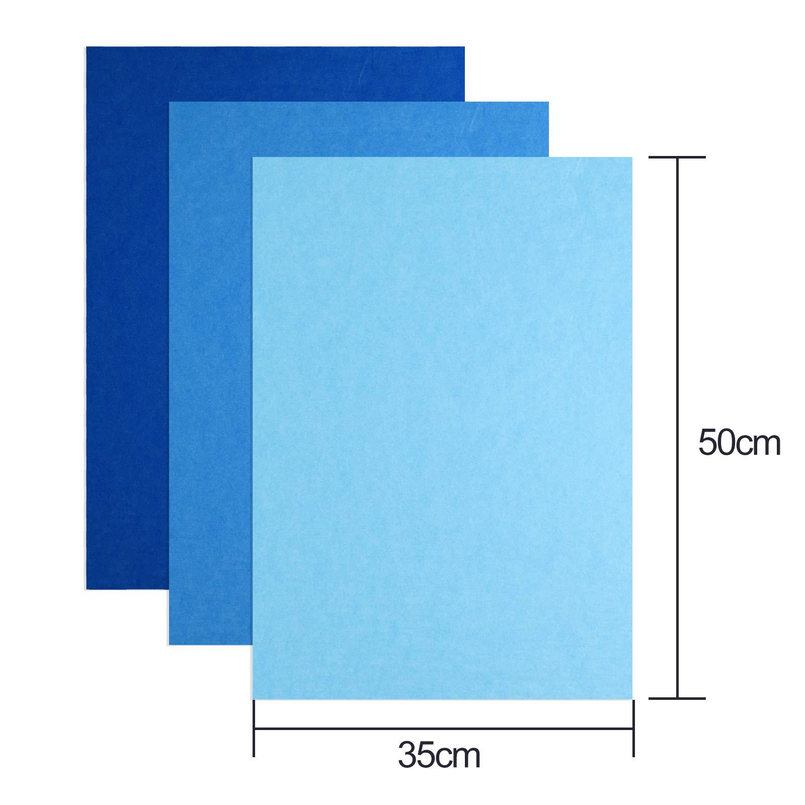 PLULON PLULON 60 Sheets Blue Tissue Paper Bulk and 60 Sheets Brown Tissue Paper Bulks