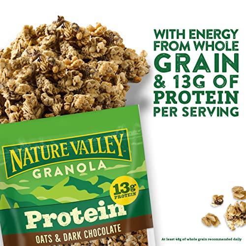 Nature Valley Nature Valley Protein Granola, Oats and Dark Chocolate, Resealable Bag, 11 OZ