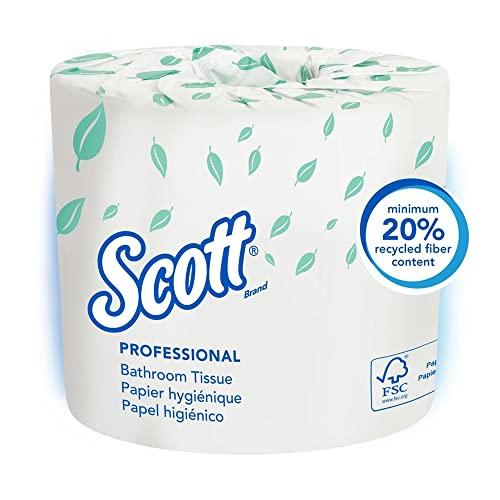 Kimberly-Clark SCOTT Standard Roll Bathroom Tissue, 2-Ply, 550 Sheets/Roll, 20 Rolls/Carton