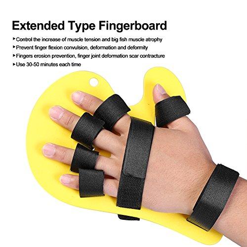 Dioche Finger Orthotics Extended Type Fingerboard Stroke Hand Splint Training Support, mproves Stability, Moderate Stabilizing Support(yellow)