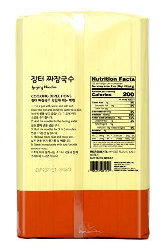 Assi Assi Brand Oriental Style Noodle (Pasta) Dried Noodles, Jjajang, Net WT: 4 LBS (1.8kg) (1-pack)