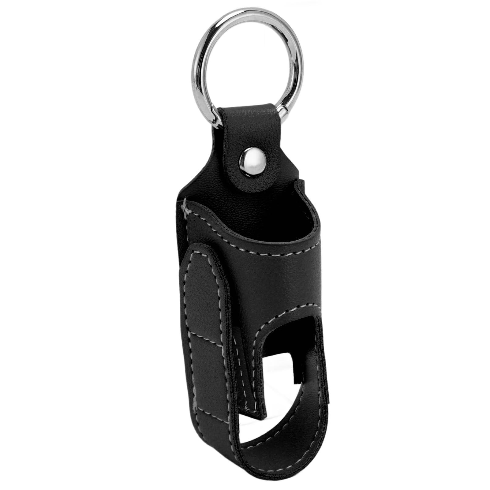 Generic Asthma Inhaler Carrying Holder, Fixation PU Leather Asthma Inhaler Holder 2pcs for Travel (Black)