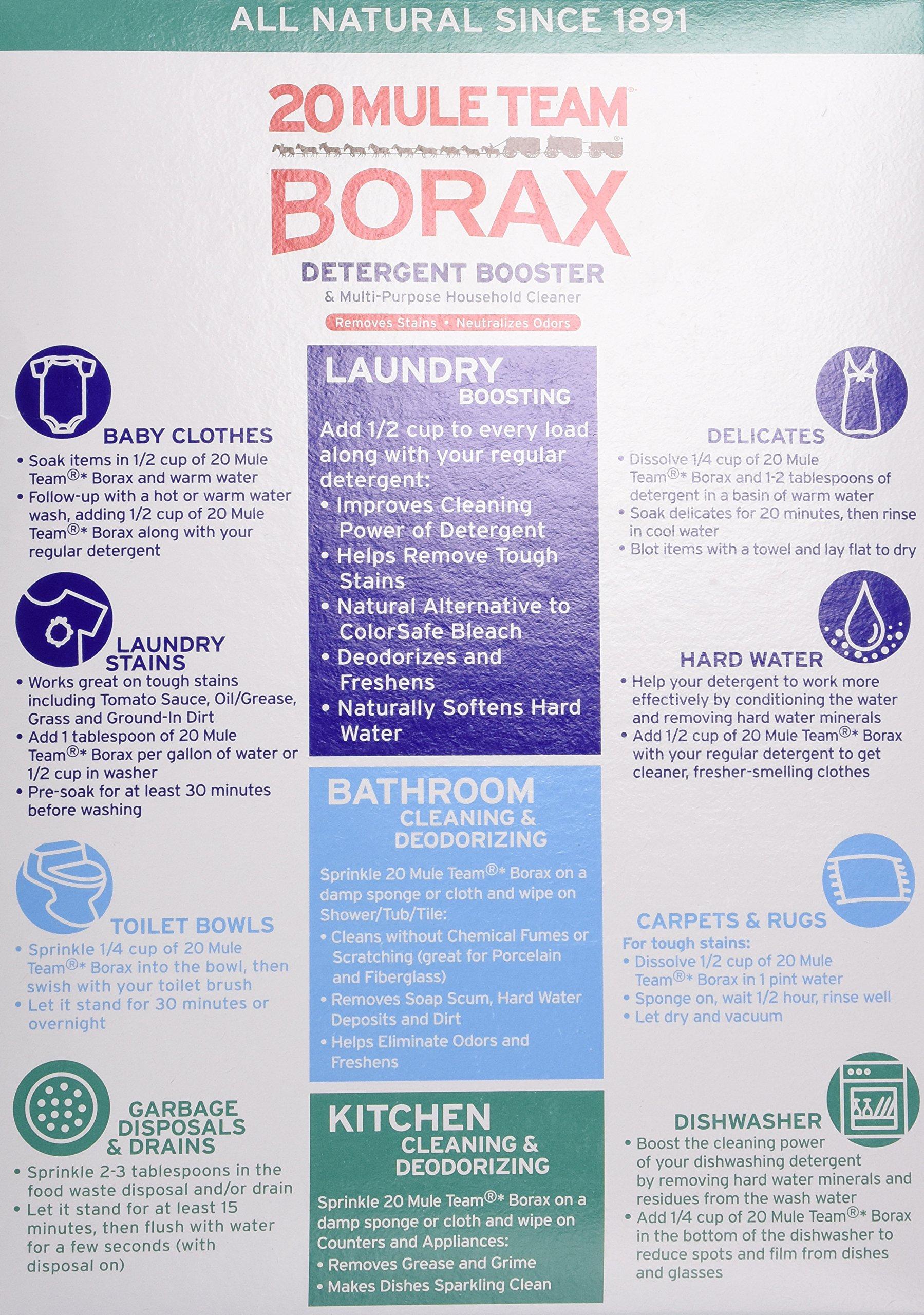 Dial Borax 20 Mule Team Detergent Booster, 65 Oz.