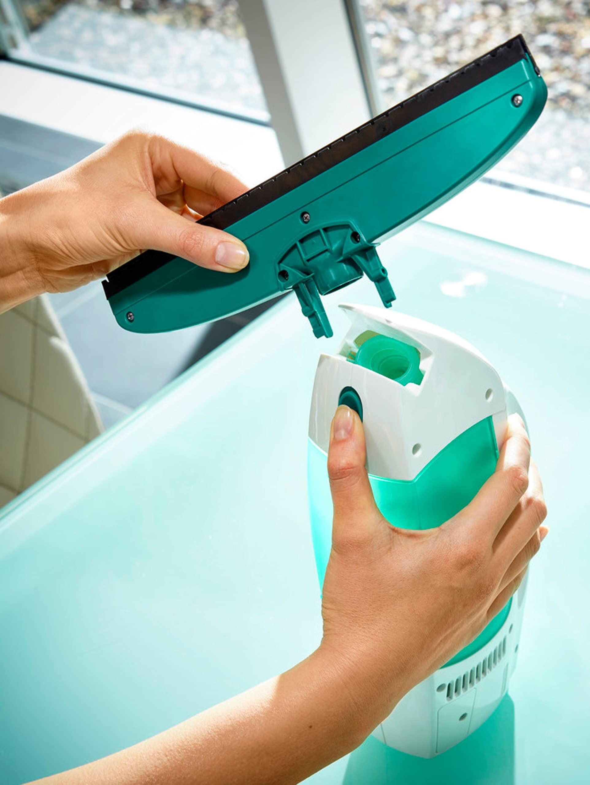 Leifheit Leifheit Dry & Clean Window Vacuum Cleaner Set with 43cm Handle and Washers, Window Cleaning Kitup to 35 Minutes of Power, Electric Window Cleaner