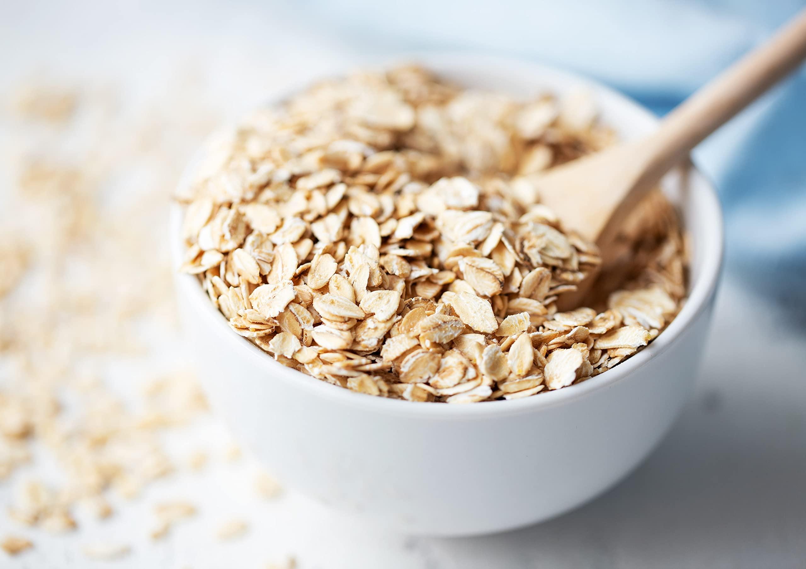 Food to Live Food to Live Gluten Free Organic Regular Rolled Oats, 2 Pounds Non-GMO, Old-Fashioned, 100% Whole Grain, Vegan, Bulk. Rich in Fiber. Great for Oatmeal, Cereal, Granola, Cookies. Made in USA