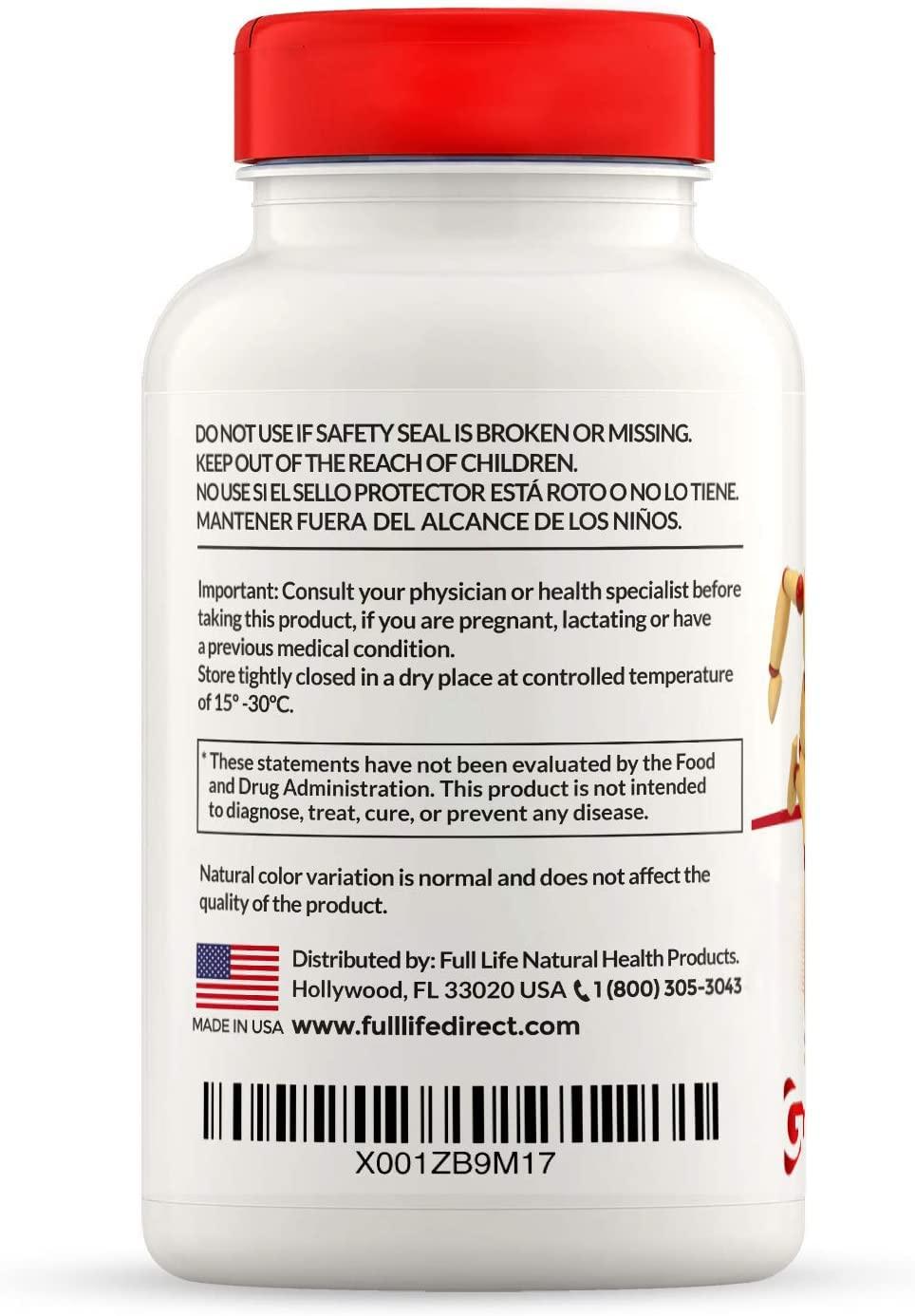 Full Life Full Life Reuma-Art X Strength  400 mg Herbal Supplements - Supports Joint Flexibility  180 Veggie Capsules