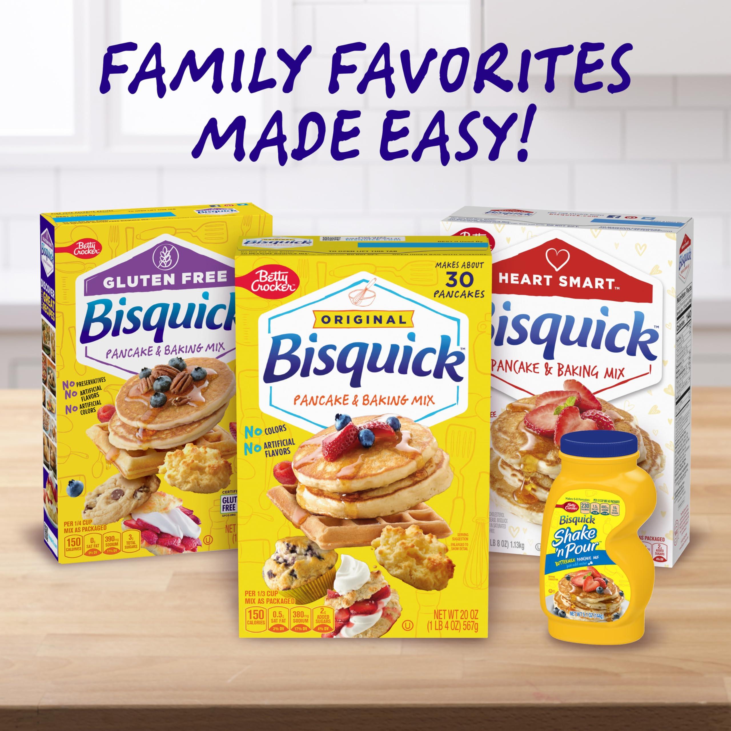 Betty Crocker Betty Crocker Bisquick Pancake and Baking Mix, Original, Makes About 30 Pancakes, 20 oz (Pack of 12)