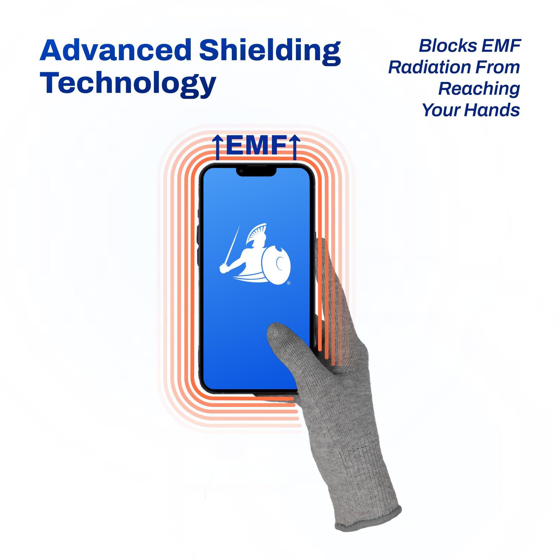 DefenderShield DefenderShield EMF Radiation Protection Computer Gloves - Use with Touch Screens, Keyboards, Tablets, Laptops and Cell Phones (One Large Pair)