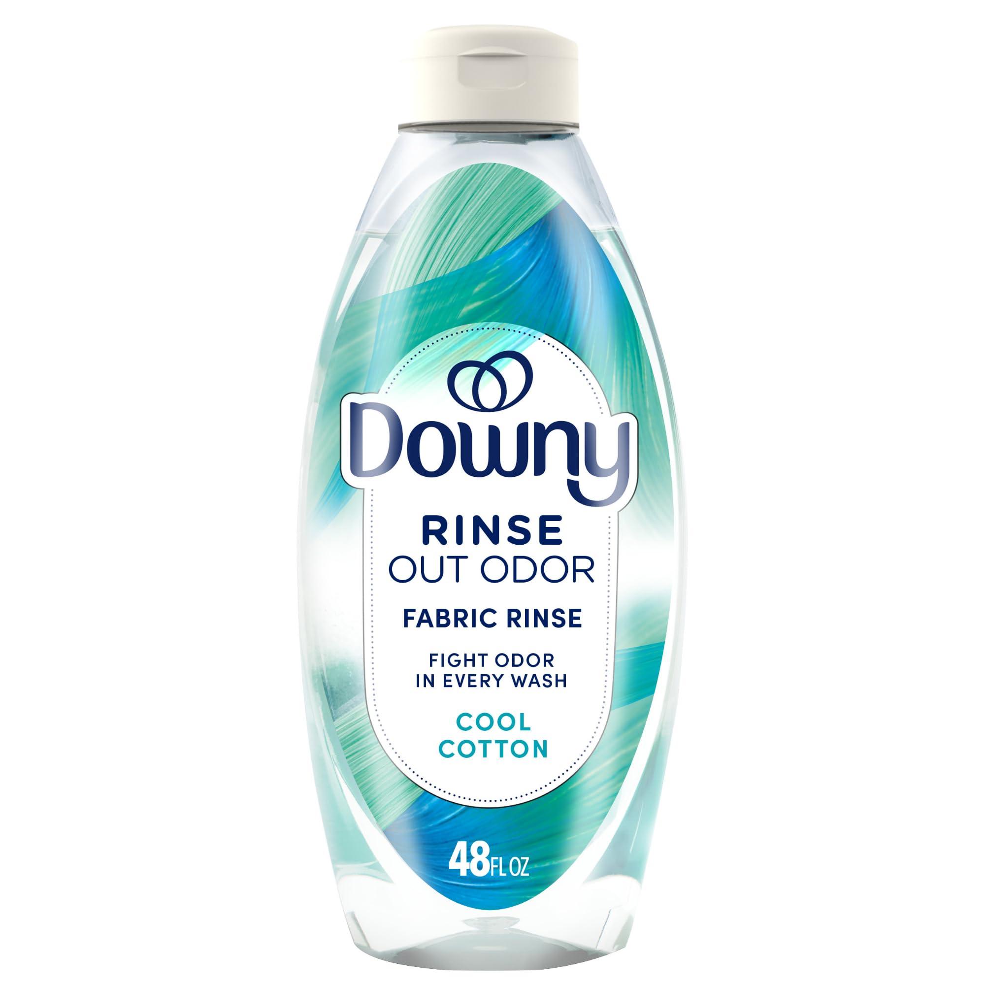 Downy Downy RINSE & REFRESH Laundry Odor Remover and Fabric Softener, Safe on ALL Fabrics, Gentle on Skin, HE Compatible, Cool Cotton, 48 fl oz (Pack of 4)(192 fl oz total)