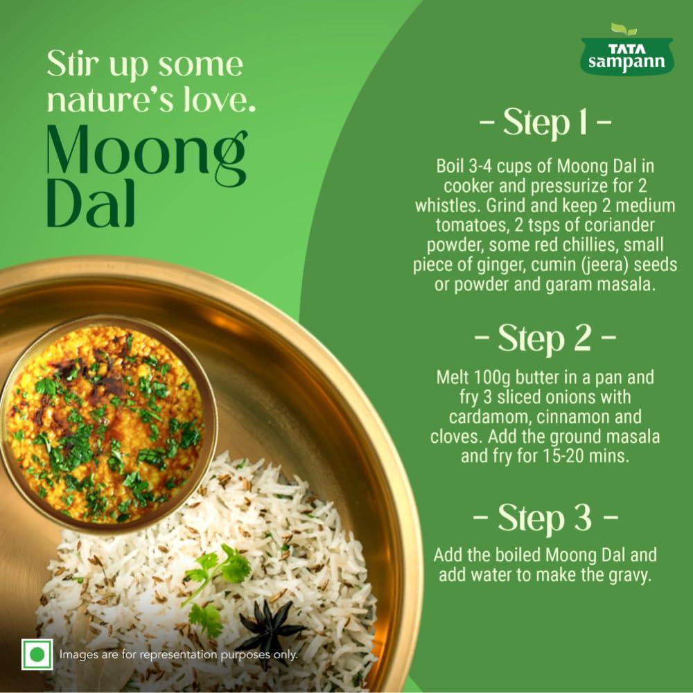 Tata Tata Sampann Moong Dal - Unpolished, 1kg