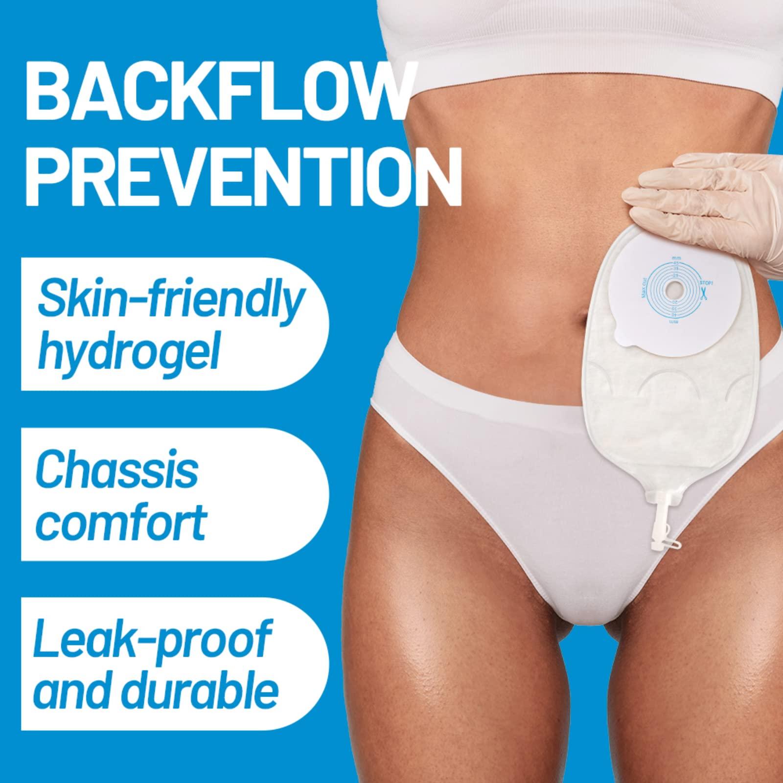 Heagimed 10PCS Urostomy Bags, One Piece Stoma Bag for Urine Anti-backflow Urostomy Bag Suppliers, 15-45mm Cut-to-Fit Drainable Pouch Ostomy Stoma Bags for Ileostomy Stoma Care