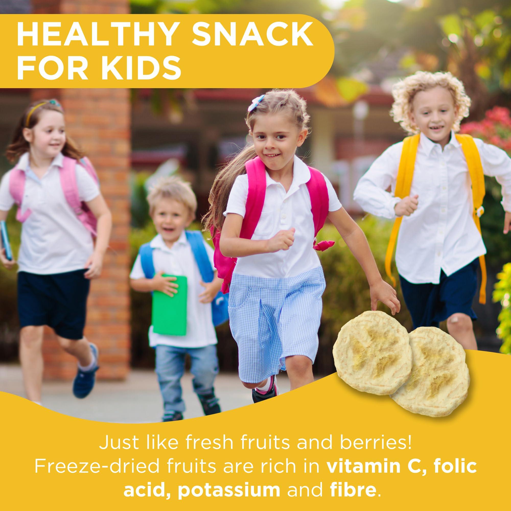 SUMMMER Freeze Dried Fruit Mix - 12 Dried Fruit Snacks Individual Packs Strawberry, Raspberry, Pineapple, Mango, Banana, Blueberry, Apple - No Added Sugar, 100% Natural Freeze Dried Snacks