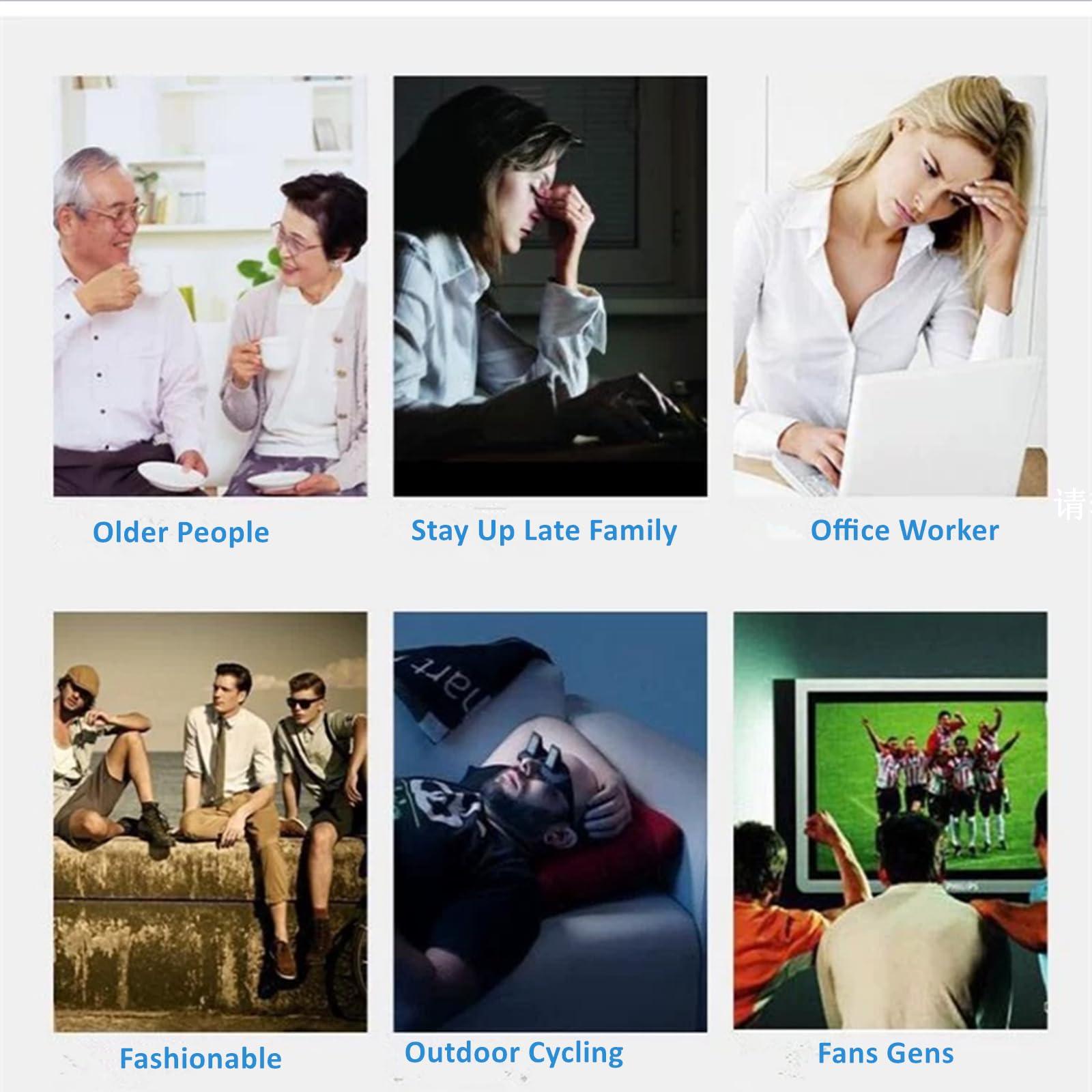 Mirmogo Mirmogo Lazy Glasses Bed Prism Glasses, Horizontal High Definition Reading Glasses for Laying Down Reading and Watching TV (Black)