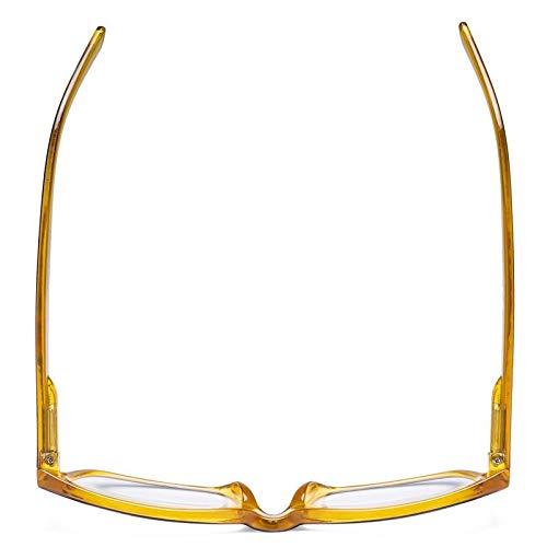 Eyekepper Eyekepper 5-pack Spring Hinges Large Square Frame Reading Glasses DEMI Yellow +0.75