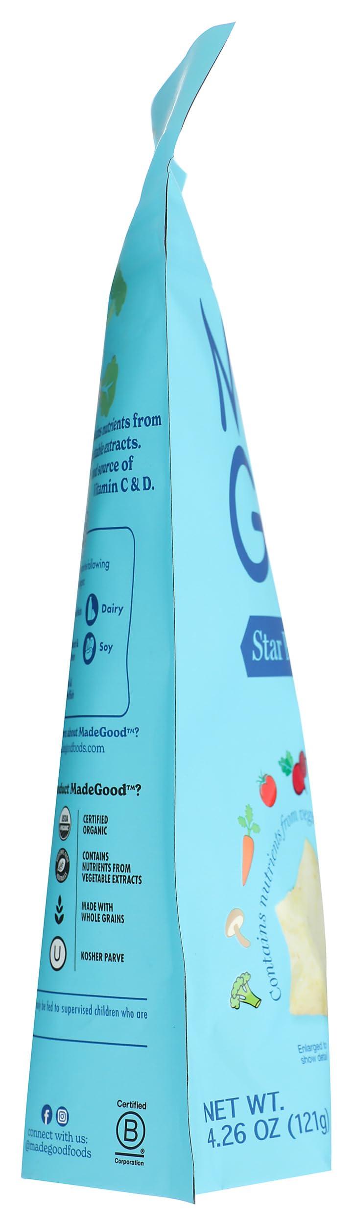 Made Good MadeGood Sea Salt Star Puffed Crackers, 4.26oz Pouch, Organic Snacks