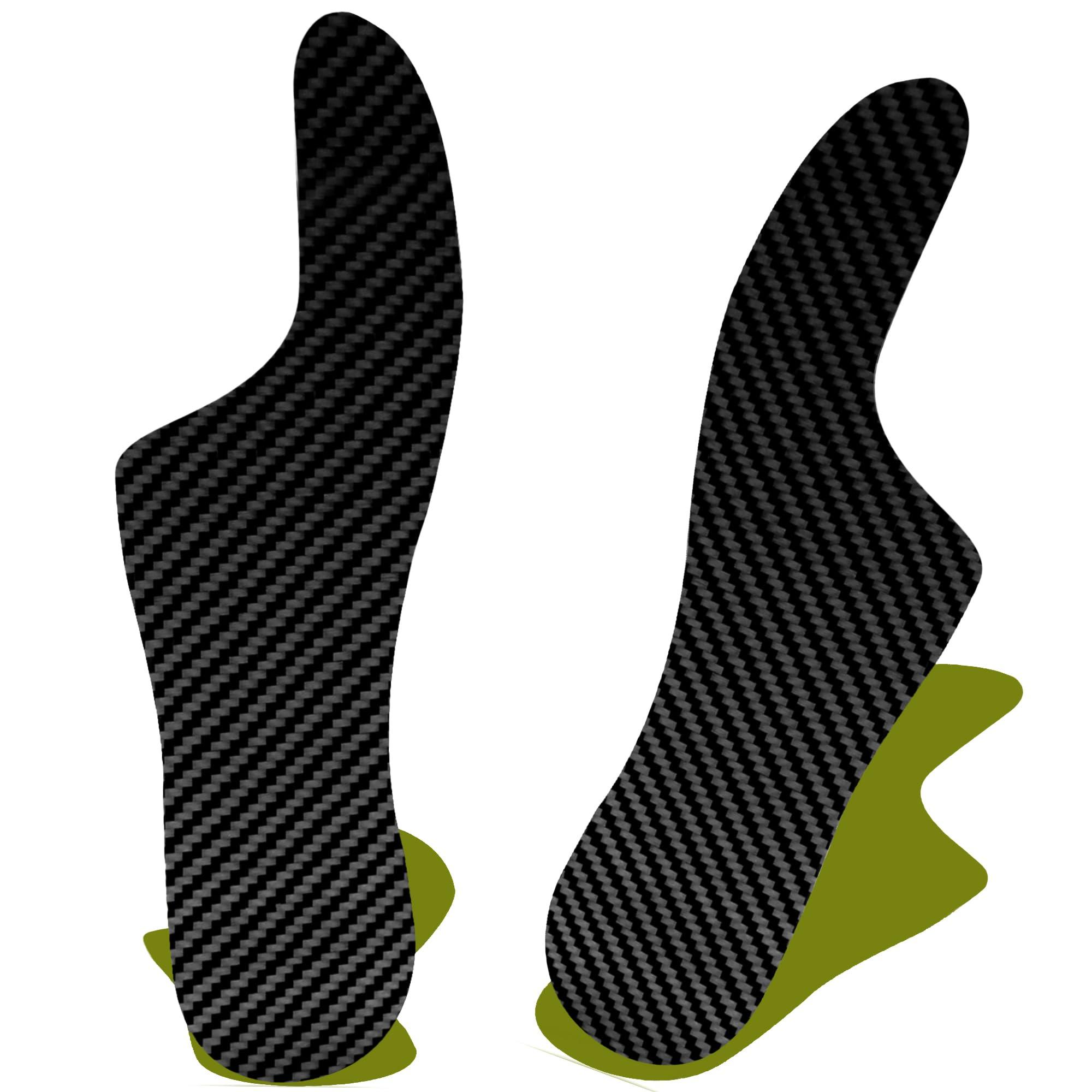 UBARONY Morton\'s Extension Orthotic, Carbon Fiber Insole(1 Pair), Turf Toe Plate Rigid Shoe Insert for Morton\'s Toe, Turf Toe, Arthritis, Hallux Rigidus, Broken Big Toe, Alternative to Turf Toe Brace,265mm