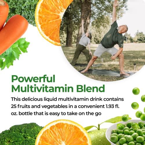 FeelGood Superfoods FeelGood Superfoods Vita Fruits and Veggies Immune Support Shot Supplements, 25 Organic Fruits and Veggies, Ready to Drink Immunity Booster, Orange and Fruit Punch Flavor, Combo Pack of 20