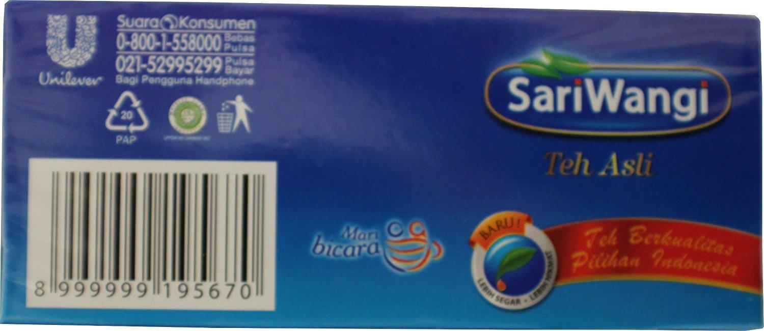 SARIWANGI Sariwangi Teh Asli, Indonesian Tea, 1 Box 100 Teabags, Halal
