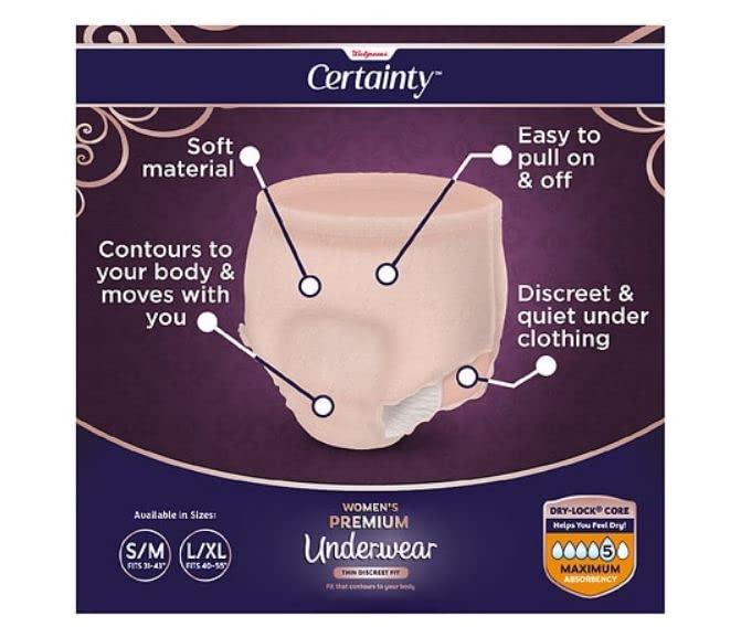 Walgreens Walgreens Certainty Women's Premium Underwear Small/Medium 12.0ea