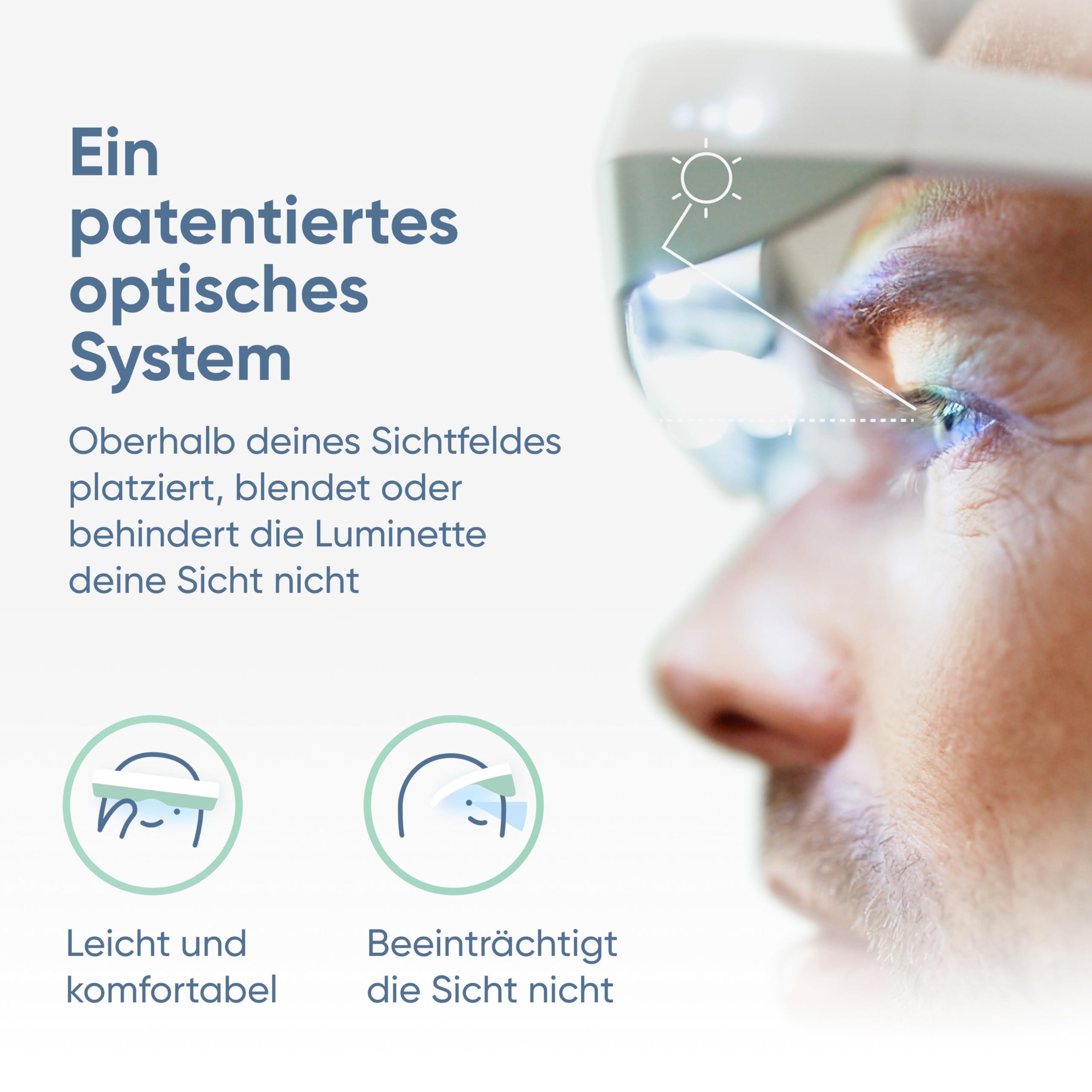 luminette Luminette 3 Light Therapy Glasses - Wearable Light Therapy Lamp - Natural Relief for Sleep Problems, Seasonal Mood Disorders & Jet lag - Portable Daylight Lamp (Green)