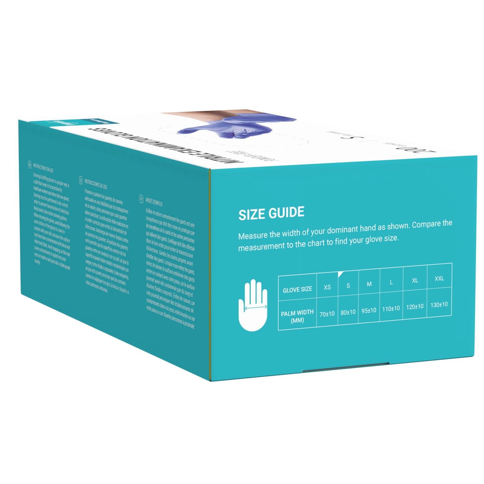 EUROPAPA EUROPAPA Nitrile Examination Gloves, Purple, S, Pack of 200