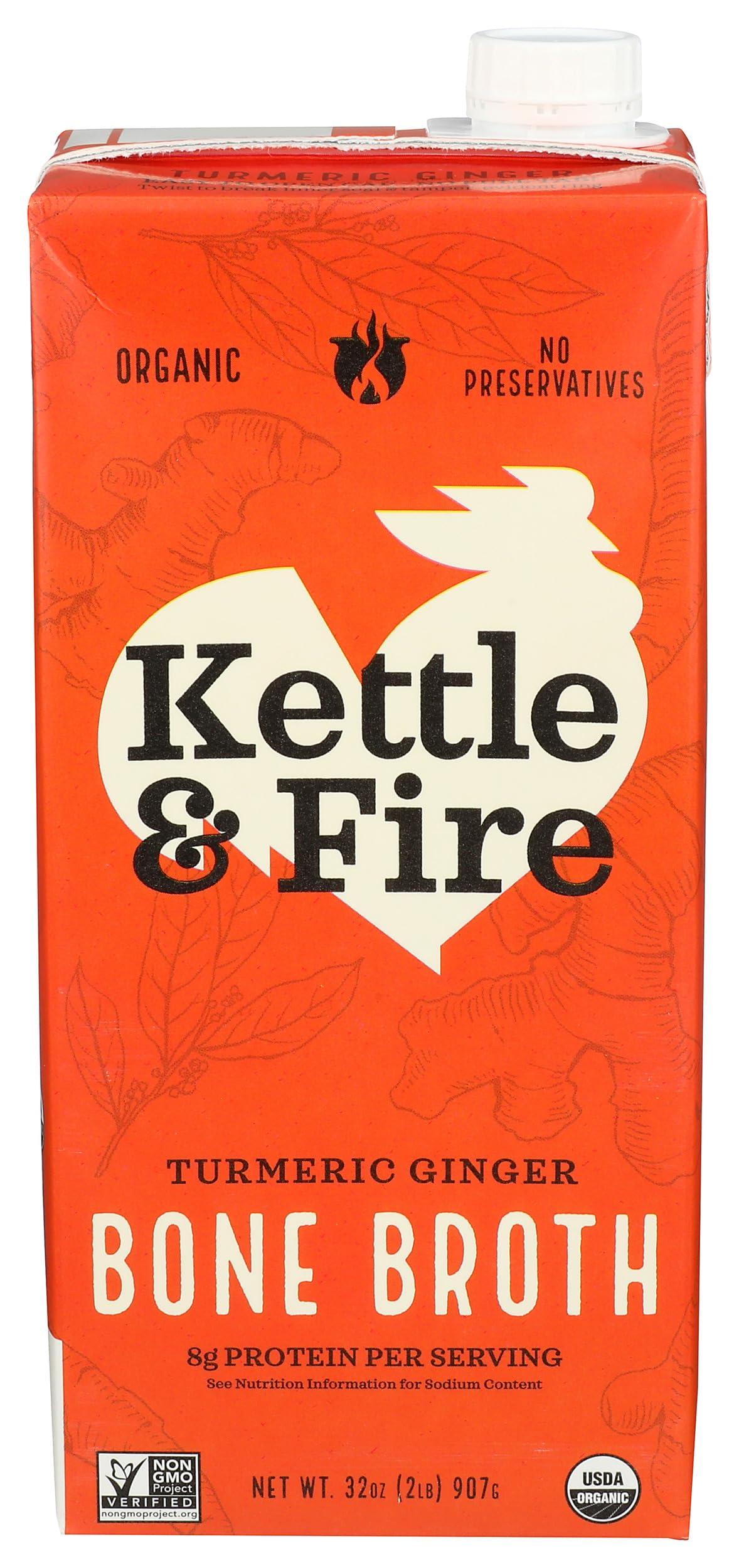 Kettle & Fire KETTLE & FIRE Organic Turmeric Ginger Bone Broth, 32 OZ