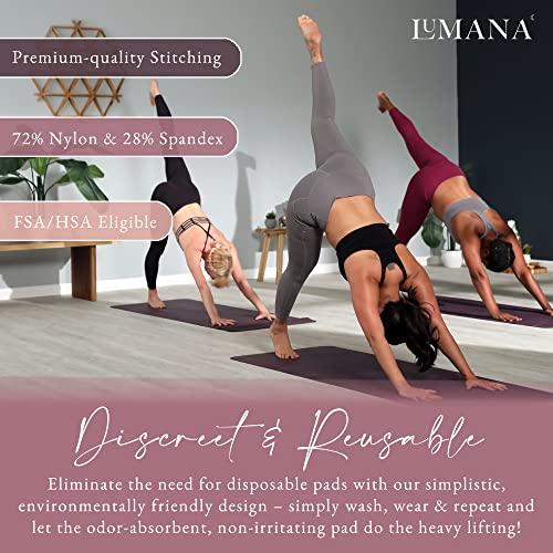 LUMANA LUMANA Leakproof Womens Leggings: Bladder Control Athletic Bottoms - Leggings with Pockets Designed with Built-in Bladder Leakage Pads for Women, 22" Inseam (Plum, 3X)